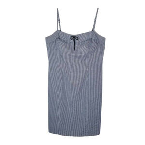 Loft Dress Women Size 12 Mini Gingham Bow Tie Sleeveless